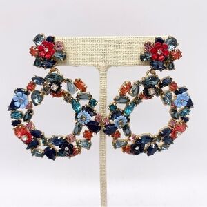 J. Crew Watusi Crystal Wreath Earrings